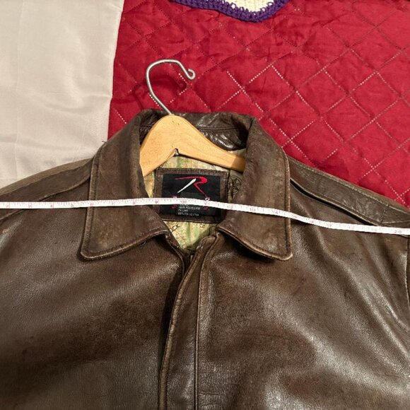 Rothco XXL vintage Bomber Flight Leather jacket - Picture 6 of 9